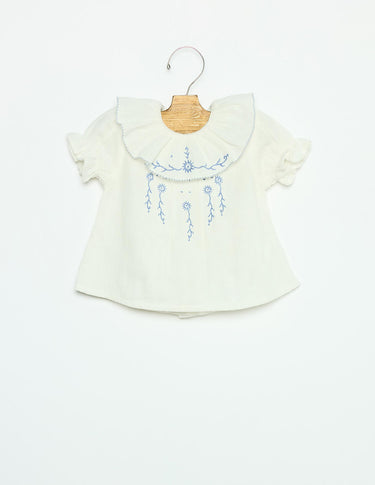 EMBROIDERED FLOWER SHIRT