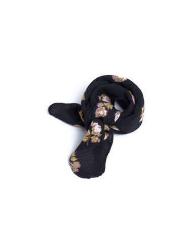 ANTHRACITE FLOWER SCARF