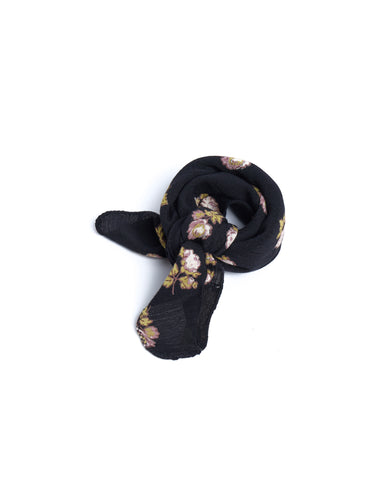 ANTHRACITE FLOWER SCARF