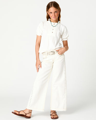WHITE JEANS MINI STUDS