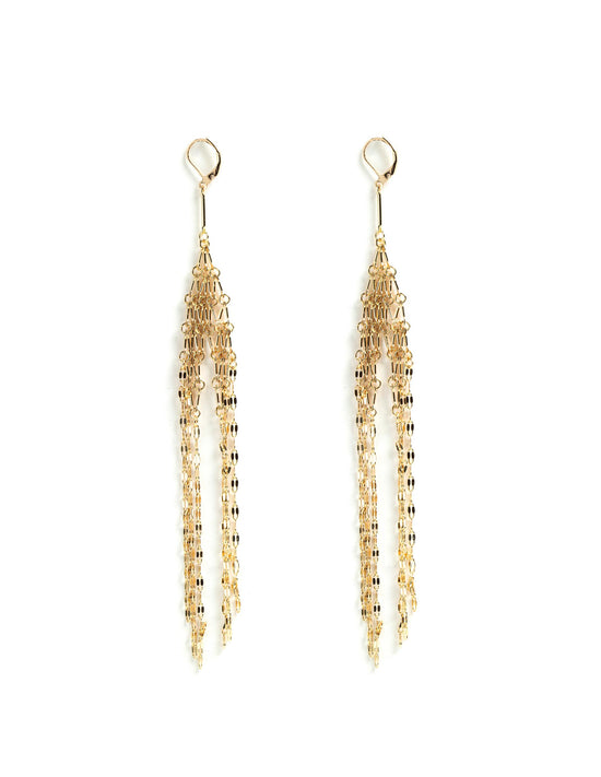 LONG GOLD CHAIN EARRING