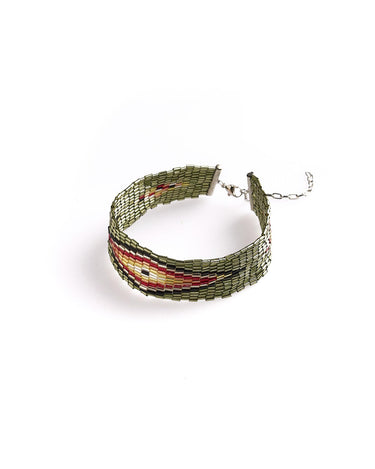 MIYUKI ETHNIC GREEN CHOKER