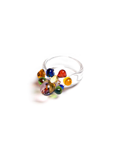 MULTICOLOR BEADED RING