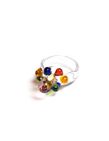 MULTICOLOR BEADED RING