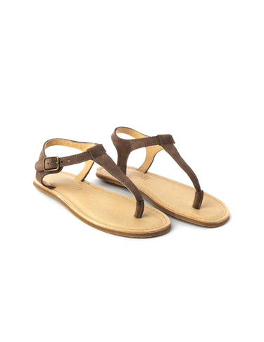 Sandalia piel topo