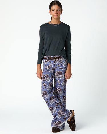 VINTAGE ANILINE BLUE PRINT POCKET TROUSERS