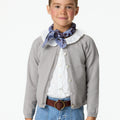 IRON GREY KNITTED CARDIGAN WITH BUTTONS