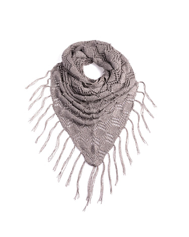 SILVER SHIMMER KNIT SHAWL