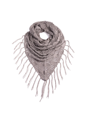 SILVER SHIMMER KNIT SHAWL