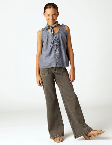 GREY PANTS POCKETS SEAMS