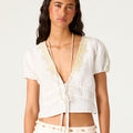 EMBROIDERED BOWS SHIRT