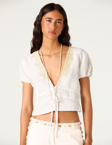 EMBROIDERED BOWS SHIRT