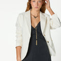 ECRU STRIPED BLAZER