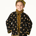 ANTHRACITE FLOWER BOMBER JACKET