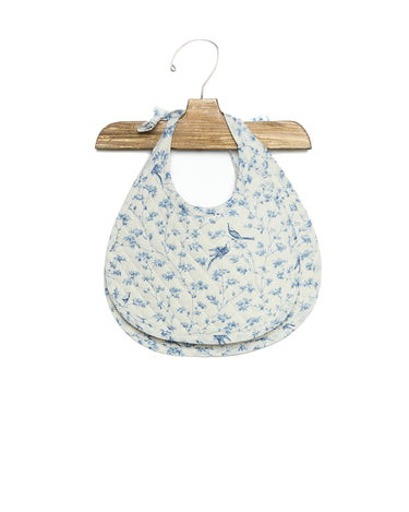 BAMBOO PRINT BIB BLUE
