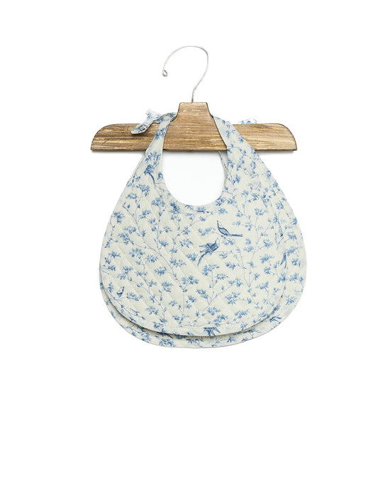 BAMBOO PRINT BIB BLUE