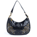 BLACK STUDS PATTERN HANDBAG