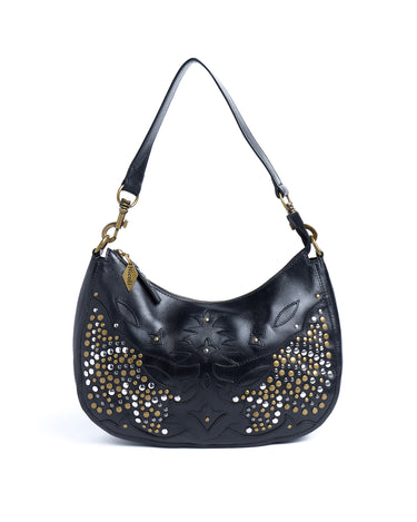 BLACK STUDS PATTERN HANDBAG