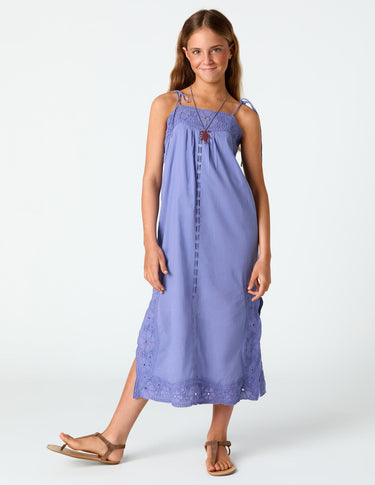 LILAC BRODERIE DRESS