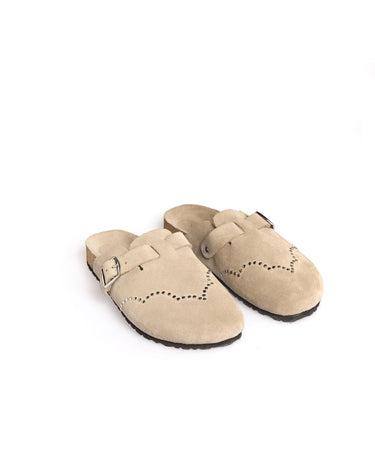 STUDDED SUEDE CLOG
