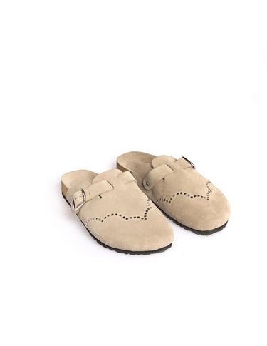 STUDDED SUEDE CLOG