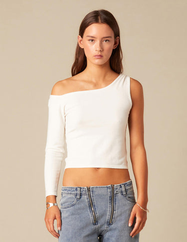 WHITE KNOTTED CROP TOP