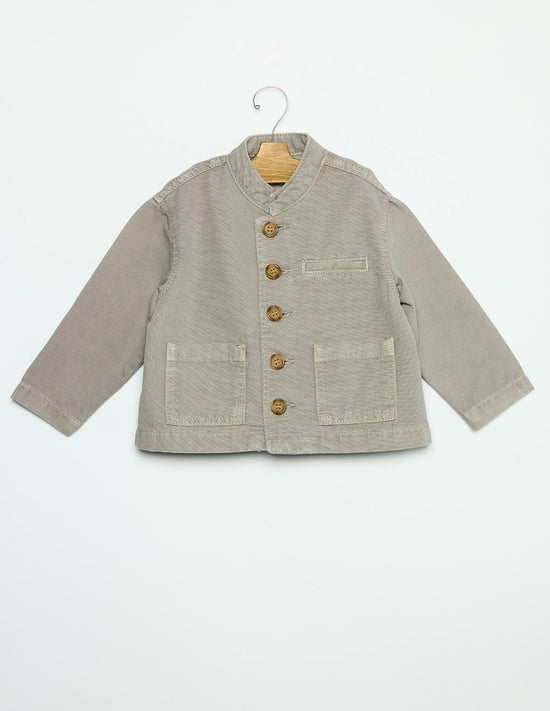 IRON GREY MANDARIN COLLAR JACKET