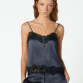 BLUE LACE TOP