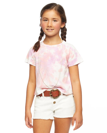 Pink tie-dye t-shirt