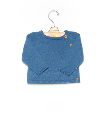 Light blue button-down sweater