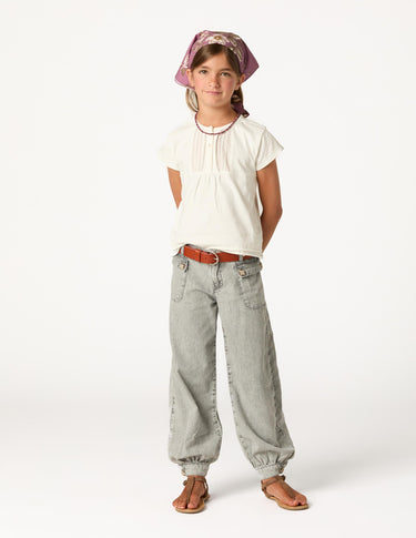 LIGHT GRAY BAGGY TROUSERS