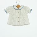CAMISA RAYA ECRU STITCHING