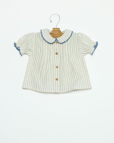 CAMISA RAYA ECRU STITCHING