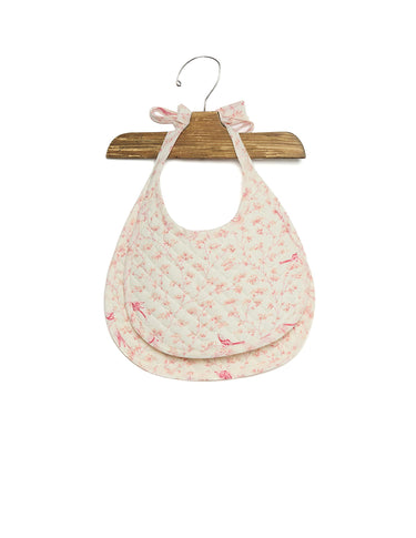 BAMBOO PRINT BIB PINK