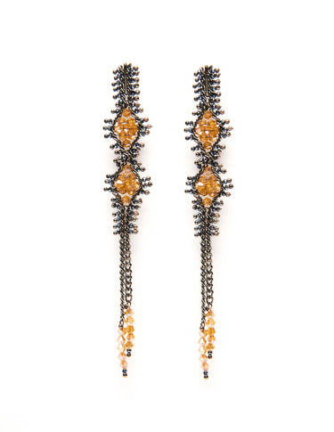 AGATHA RHOMBUS BEAD EARRING