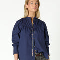 CONTRAST RUFFLE SHIRT