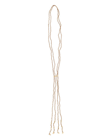 LONG AMBER BEADS NECKLACE