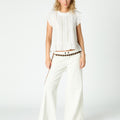 PANTALÓN "NN" BLANCO BORDADO