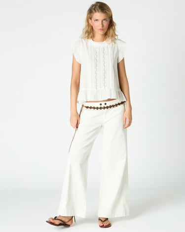PANTALÓN "NN" BLANCO BORDADO