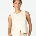 EMBROIDERED LINEN SHIRT ECRU