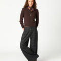 PANTALON PLIEGUE CUADRO ANTRACITA