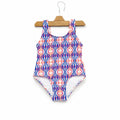 Strawberry geometric print swimsuit