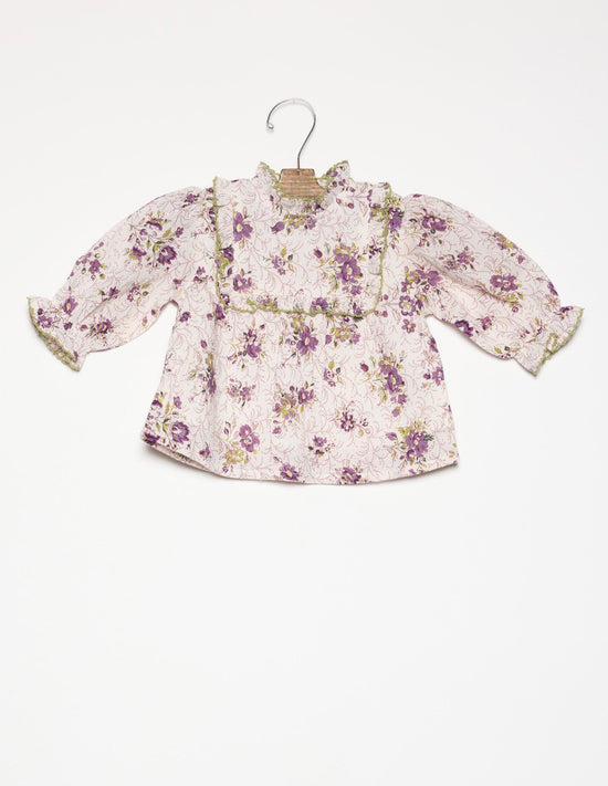 CAMISA CANESU MANGA VOLANTE BOUQUET PLUM
