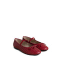 BRAIDED CHERRY-RED BALLET FLATS
