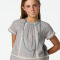 CAMISA MANGA CORTA LACE GRIS