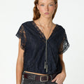 LACE CROSSOVER TOP