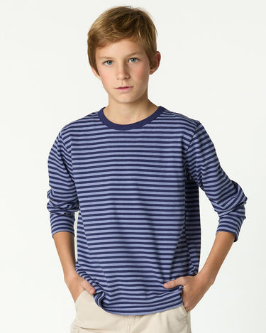 BLUE STRIPED T-SHIRT
