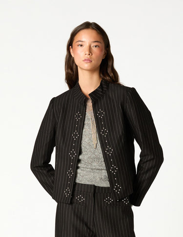 CHAQUETA RAYA DIPLOMATICA TACHA BLACK