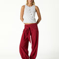 PANTALON BOMBACHO LAZADA ROJO