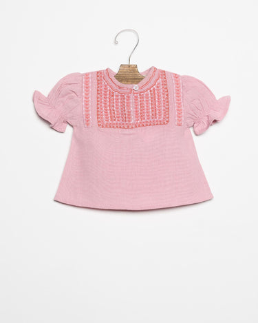 EMBROIDERED PINK SHIRT